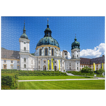 puzzleplate Kloster Ettal in den Ammergauer Alpen 1000 Puzzle