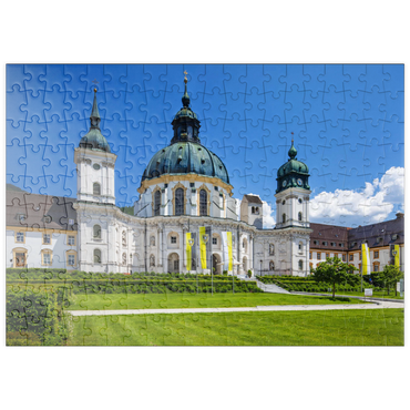 puzzleplate Kloster Ettal in den Ammergauer Alpen 200 Puzzle
