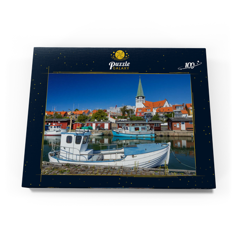 Fischerhafen mit der Sankt Nikolai Kirke 100 Puzzle Schachtel Ansicht3