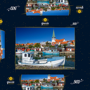 Fischerhafen mit der Sankt Nikolai Kirke 500 Puzzle Schachtel 3D Modell