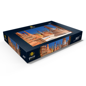 Darstellung des Puzzle Motivs Pagodenwald von Stupas der Shwe-Indein-Pagode beim Dorf Indein, Myanmar - Puzzleteile: 500