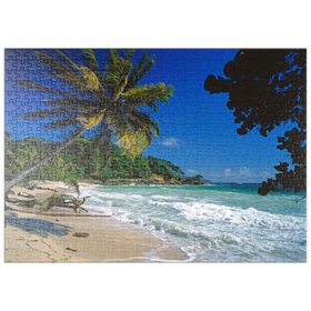 Darstellung des Puzzle Motivs Cayo Levantado, Samana, Dominikanische Republik - Puzzleteile: 500