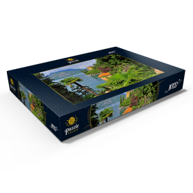 Alternative Darstellung des Puzzle-Motivs Botanischer Garten der Villa Monastero, Varenna, Comer See, Lombardei, Italien – Puzzleteile: 1000