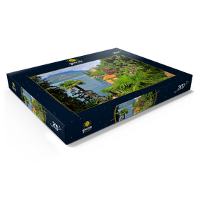 Alternative Darstellung des Puzzle-Motivs Botanischer Garten der Villa Monastero, Varenna, Comer See, Lombardei, Italien – Puzzleteile: 200