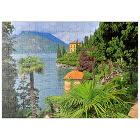 Darstellung des Puzzle Motivs Botanischer Garten der Villa Monastero, Varenna, Comer See, Lombardei, Italien - Puzzleteile: 200