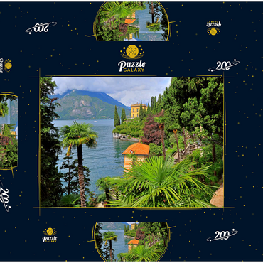 Botanischer Garten der Villa Monastero, Varenna, Comer See, Lombardei, Italien 200 Puzzle Schachtel 3D Modell