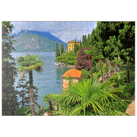 Darstellung des Puzzle-Motivs Botanischer Garten der Villa Monastero, Varenna, Comer See, Lombardei, Italien – Puzzleteile: 500