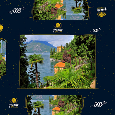 Botanischer Garten der Villa Monastero, Varenna, Comer See, Lombardei, Italien 500 Puzzle Schachtel 3D Modell
