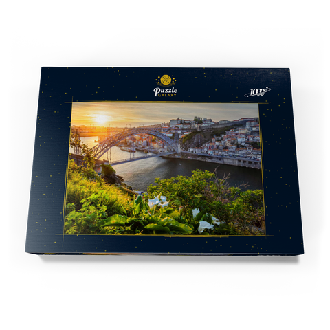 Blick über den Fluss Douro zur Altstadt Ribeira von Porto 1000 Puzzle Schachtel Ansicht3
