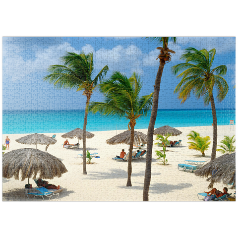 puzzleplate Eagle Beach, Aruba, Inseln unter dem Winde, Karibik 1000 Puzzle