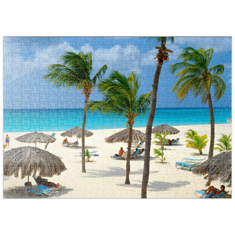 puzzleplate Eagle Beach, Aruba, Inseln unter dem Winde, Karibik 500 Puzzle