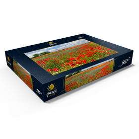 Darstellung des Puzzle Motivs Mohnblumenfeld bei Schwerin - Puzzleteile: 500