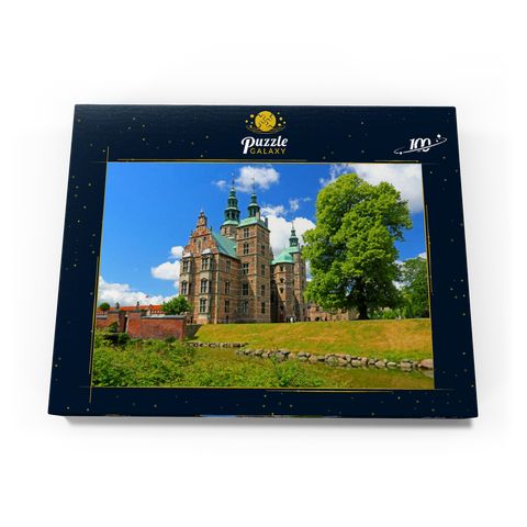 Schloss Rosenborg im Königsgarten, Kopenhagen, Seeland, Dänemark 100 Puzzle Schachtel Ansicht3