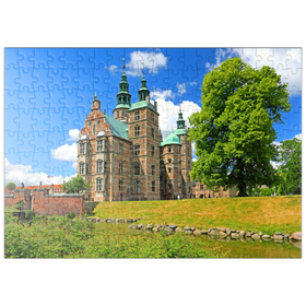 Darstellung des Puzzle-Motivs Schloss Rosenborg im Königsgarten, Kopenhagen, Seeland, Dänemark – Puzzleteile: 200