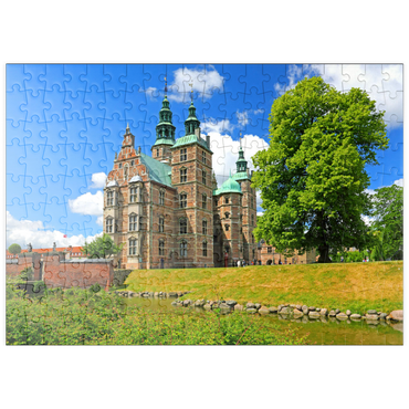puzzleplate Schloss Rosenborg im Königsgarten, Kopenhagen, Seeland, Dänemark 200 Puzzle