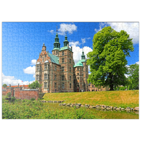 Darstellung des Puzzle Motivs Schloss Rosenborg im Königsgarten, Kopenhagen, Seeland, Dänemark - Puzzleteile: 500