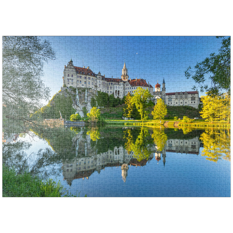 puzzleplate Früher Morgen am Schloss Sigmaringen an der Donau 1000 Puzzle