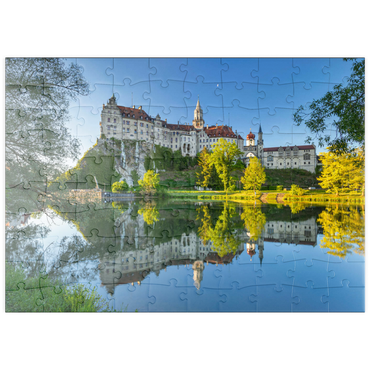 puzzleplate Früher Morgen am Schloss Sigmaringen an der Donau 100 Puzzle