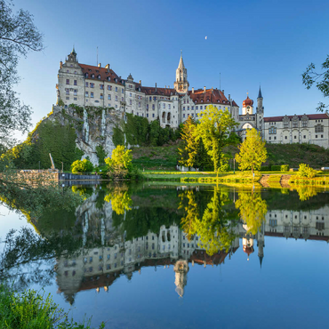Früher Morgen am Schloss Sigmaringen an der Donau 100 Puzzle 3D Modell
