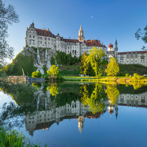 Früher Morgen am Schloss Sigmaringen an der Donau 200 Puzzle 3D Modell