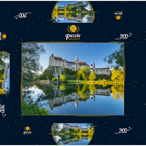 Früher Morgen am Schloss Sigmaringen an der Donau 200 Puzzle Schachtel 3D Modell