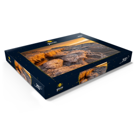 Alternative Darstellung des Puzzle-Motivs Salzkristalle am Ufer im Abendlicht, Totes Meer (Dead Sea), Jordantal, Jordanien – Puzzleteile: 200
