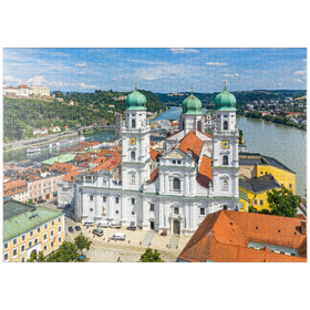 Darstellung des Puzzle-Motivs Dom St. Stephan in der Altstadt von Passau, Niederbayern – Puzzleteile: 1000