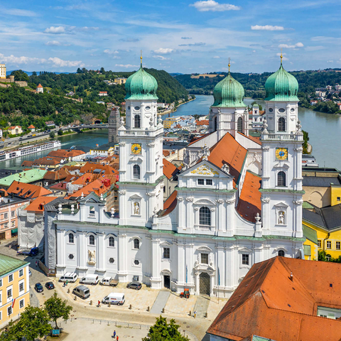 Dom St. Stephan in der Altstadt von Passau, Niederbayern 1000 Puzzle 3D Modell