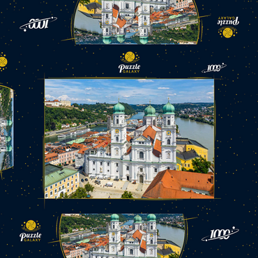 Dom St. Stephan in der Altstadt von Passau, Niederbayern 1000 Puzzle Schachtel 3D Modell
