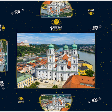Dom St. Stephan in der Altstadt von Passau, Niederbayern 100 Puzzle Schachtel 3D Modell