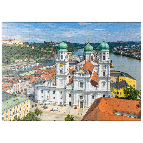 puzzleplate Dom St. Stephan in der Altstadt von Passau, Niederbayern 500 Puzzle