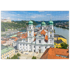 Darstellung des Puzzle Motivs Dom St. Stephan in der Altstadt von Passau, Niederbayern - Puzzleteile: 500