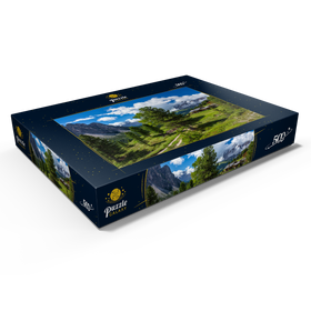 Darstellung des Puzzle Motivs Am Col Raiser  gegen Sellagruppe und Langkofel, St. Christina in Gröden - Puzzleteile: 500