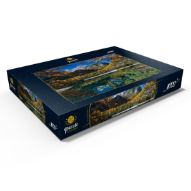 Alternative Darstellung des Puzzle-Motivs Pragser Wildsee im Naturpark Fanes-Sennes-Prags, Dolomiten – Puzzleteile: 1000