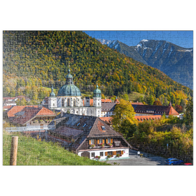 Darstellung des Puzzle Motivs Benediktinerabtei Kloster Ettal - Puzzleteile: 500