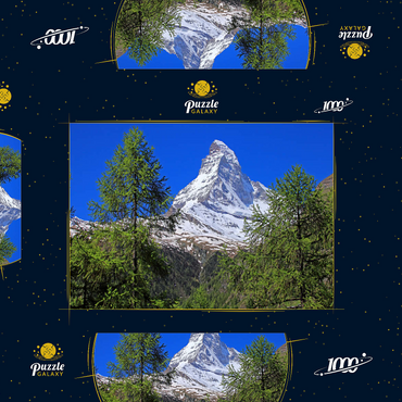 Blick zum Matterhorn (4478m), Zermatt, Kanton Wallis 1000 Puzzle Schachtel 3D Modell