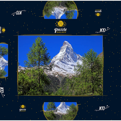 Blick zum Matterhorn (4478m), Zermatt, Kanton Wallis 100 Puzzle Schachtel 3D Modell