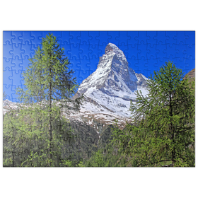 Darstellung des Puzzle-Motivs Blick zum Matterhorn (4478m), Zermatt, Kanton Wallis – Puzzleteile: 200