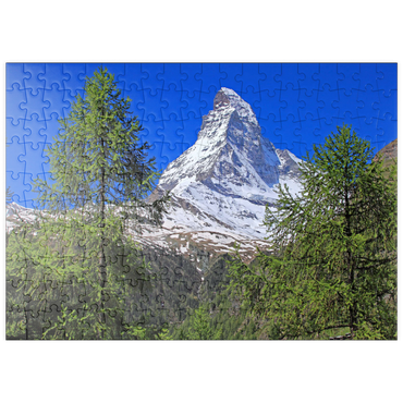 puzzleplate Blick zum Matterhorn (4478m), Zermatt, Kanton Wallis 200 Puzzle