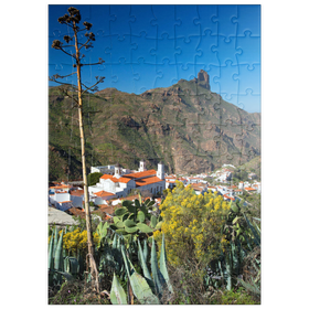 Darstellung des Puzzle Motivs Blick auf Tejada und zum Roque Bentayga, Gran Canaria - Puzzleteile: 100