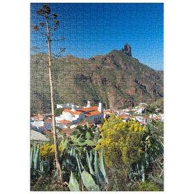 Darstellung des Puzzle-Motivs Blick auf Tejada und zum Roque Bentayga, Gran Canaria – Puzzleteile: 500