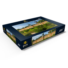 Alternative Darstellung des Puzzle-Motivs Rokokopalast Neue Kammern mit der Windmühle im Schlosspark von Potsdam – Puzzleteile: 1000