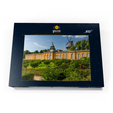 Rokokopalast Neue Kammern mit der Windmühle im Schlosspark von Potsdam 1000 Puzzle Schachtel Ansicht3