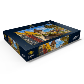 Alternative Darstellung des Puzzle-Motivs Neckarhaldentor und Blick zur Altstadt, Esslingen am Neckar – Puzzleteile: 1000