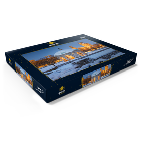 Darstellung des Puzzle Motivs Parkanlage mit dem Dianatempel, Frauenkirche und der Theatinerkirche - Puzzleteile: 200