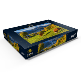 Alternative Darstellung des Puzzle-Motivs Blick vom Metzenleitenweg über Berchtesgaden zum Watzmann (2713m) – Puzzleteile: 1000