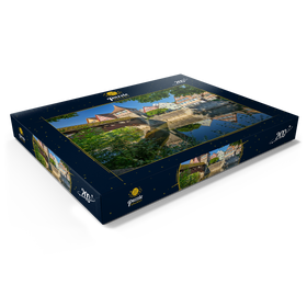 Alternative Darstellung des Puzzle-Motivs Überdachte Holzbrücke über den Kocher, Kocherbrücke – Puzzleteile: 200