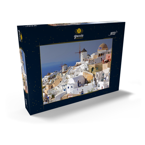 Ort mit Windmühlen, Oia, Insel Santorin, Kykladen, Griechenland 1000 Puzzle Schachtel Ansicht2
