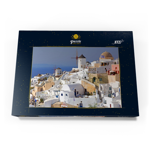 Ort mit Windmühlen, Oia, Insel Santorin, Kykladen, Griechenland 1000 Puzzle Schachtel Ansicht3