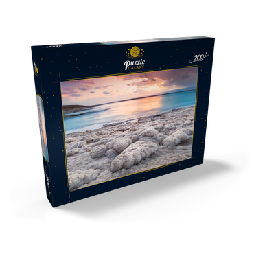 Salzkristalle am Ufer im Abendlicht, Totes Meer (Dead Sea), Jordantal, Jordanien 200 Puzzle Schachtel Ansicht2